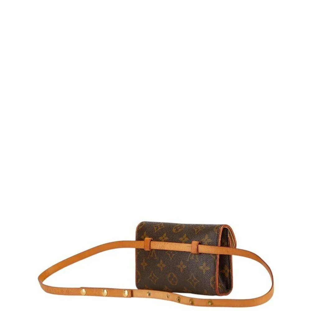 LOUIS VUITTON Brown Monogram Leather Pochette Hobo Bag